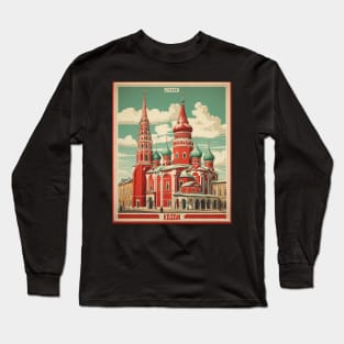 Kazan Russia Vintage Tourism Poster Long Sleeve T-Shirt